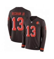 Mens Odell Beckham Jr Limited Brown Nike Jersey NFL Cleveland Browns 13 Therma Long Sleeve Mens Odell Beckham Jr Limited Brown Nike Jersey NFL Cleveland Browns 13 Therma Long Sleeve