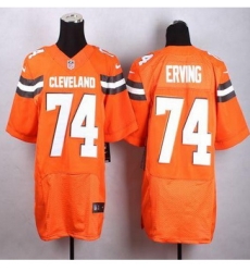 New Cleveland Browns #74 Cameron Erving Orange Alternate Men Stitched NFL New Elite Jersey New Cleveland Browns #74 Cameron Erving Orange Alternate Men Stitched NFL New Elite Jersey