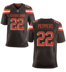 Nike Browns #22 Jabrill Peppers Brown Team Color Mens Stitched NFL New Elite Jersey Nike Browns #22 Jabrill Peppers Brown Team Color Mens Stitched NFL New Elite Jersey