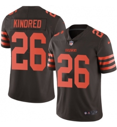 Nike Browns #26 Derrick Kindred Brown Mens Stitched NFL Limited Rush Jersey Nike Browns #26 Derrick Kindred Brown Mens Stitched NFL Limited Rush Jersey