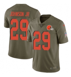 Nike Browns #29 Duke Johnson Jr Olive Mens Stitched NFL Limited 2017 Salute To Service Jersey Nike Browns #29 Duke Johnson Jr Olive Mens Stitched NFL Limited 2017 Salute To Service Jersey