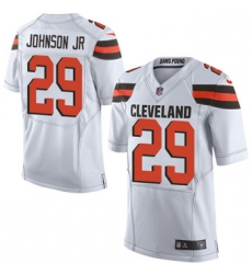 Nike Browns #29 Duke Johnson Jr White Mens Stitched NFL New Elite Jersey Nike Browns #29 Duke Johnson Jr White Mens Stitched NFL New Elite Jersey