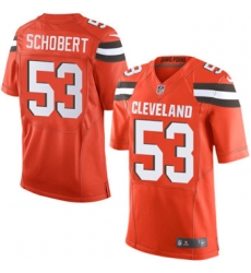Nike Browns #53 Joe Schobert Orange Alternate Mens Stitched NFL New Elite Jersey Nike Browns #53 Joe Schobert Orange Alternate Mens Stitched NFL New Elite Jersey