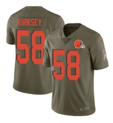 Nike Browns #58 Christian Kirksey Olive Mens Stitched NFL Limited 2017 Salute To Service Jersey Nike Browns #58 Christian Kirksey Olive Mens Stitched NFL Limited 2017 Salute To Service Jersey