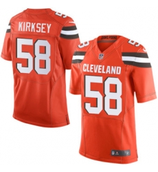 Nike Browns #58 Christian Kirksey Orange Alternate Mens Stitched NFL New Elite Jersey Nike Browns #58 Christian Kirksey Orange Alternate Mens Stitched NFL New Elite Jersey