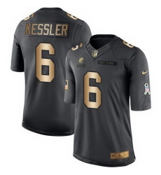 Nike Browns #6 Cody Kessler Black Mens Stitched NFL Limited Gold Salute To Service Jersey Nike Browns #6 Cody Kessler Black Mens Stitched NFL Limited Gold Salute To Service Jersey