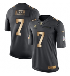 Nike Browns #7 DeShone Kizer Black Mens Stitched NFL Limited Gold Salute To Service Jersey Nike Browns #7 DeShone Kizer Black Mens Stitched NFL Limited Gold Salute To Service Jersey