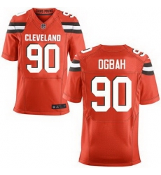 Nike Browns #90 Emmanuel Ogbah Orange Alternate Mens Stitched NFL New Elite Jersey Nike Browns #90 Emmanuel Ogbah Orange Alternate Mens Stitched NFL New Elite Jersey