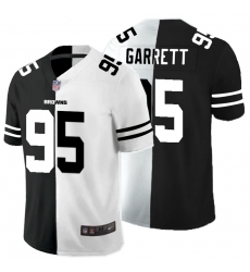 Nike Browns 95 Myles Garrett Black And White Split Vapor Untouchable Limited Jersey Nike Browns 95 Myles Garrett Black And White Split Vapor Untouchable Limited Jersey