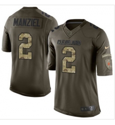 Nike Cleveland Browns #2 Johnny Manziel Green Men 27s Stitched NFL Limited Salute to Service Jersey Nike Cleveland Browns #2 Johnny Manziel Green Men 27s Stitched NFL Limited Salute to Service Jersey