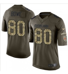 Nike Cleveland Browns #80 Dwayne Bowe Green Men 27s Stitched NFL Limited Salute to Service Jersey Nike Cleveland Browns #80 Dwayne Bowe Green Men 27s Stitched NFL Limited Salute to Service Jersey