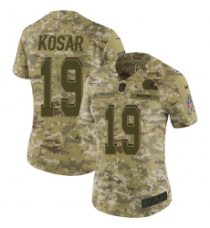Nike Browns #19 Bernie Kosar Camo Women Stitched NFL Limited 2018 Salute to Service Jersey Nike Browns #19 Bernie Kosar Camo Women Stitched NFL Limited 2018 Salute to Service Jersey