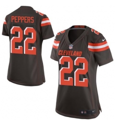 Nike Browns #22 Jabrill Peppers Brown Team Color Womens Stitched NFL New Elite Jersey Nike Browns #22 Jabrill Peppers Brown Team Color Womens Stitched NFL New Elite Jersey