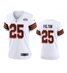 Women Cleveland Browns 25 Demetric Felton Nike 1946 Collection Alternate Game Limited NFL Jersey White Women Cleveland Browns 25 Demetric Felton Nike 1946 Collection Alternate Game Limited NFL Jersey White