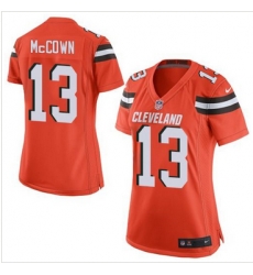 Women Nike Browns #13 Josh McCown Orange Alternate Stitched NFL New Elite Jersey Women Nike Browns #13 Josh McCown Orange Alternate Stitched NFL New Elite Jersey