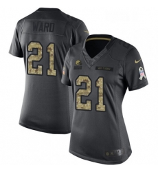 Womens Nike Cleveland Browns 21 Denzel Ward Limited Black 2016 Salute to Service NFL Jersey Womens Nike Cleveland Browns 21 Denzel Ward Limited Black 2016 Salute to Service NFL Jersey