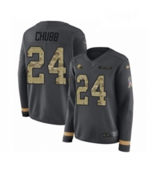 Womens Nike Cleveland Browns 24 Nick Chubb Limited Black Salute to Service Therma Long Sleeve NFL Jersey Womens Nike Cleveland Browns 24 Nick Chubb Limited Black Salute to Service Therma Long Sleeve NFL Jersey