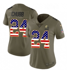 Womens Nike Cleveland Browns 24 Nick Chubb Limited Olive USA Flag 2017 Salute to Service NFL Jersey Womens Nike Cleveland Browns 24 Nick Chubb Limited Olive USA Flag 2017 Salute to Service NFL Jersey