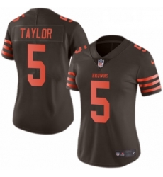 Womens Nike Cleveland Browns 5 Tyrod Taylor Limited Brown Rush Vapor Untouchable NFL Jersey Womens Nike Cleveland Browns 5 Tyrod Taylor Limited Brown Rush Vapor Untouchable NFL Jersey