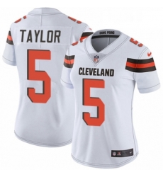Womens Nike Cleveland Browns 5 Tyrod Taylor White Vapor Untouchable Limited Player NFL Jersey Womens Nike Cleveland Browns 5 Tyrod Taylor White Vapor Untouchable Limited Player NFL Jersey