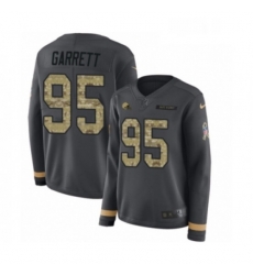 Womens Nike Cleveland Browns 95 Myles Garrett Limited Black Salute to Service Therma Long Sleeve NFL Jersey Womens Nike Cleveland Browns 95 Myles Garrett Limited Black Salute to Service Therma Long Sleeve NFL Jersey