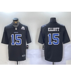 Men Dallas Cowboys 15 Ezekiel Elliott Black Throwback Vapor Untouchable Limited Stitched Football Jersey 2 Men Dallas Cowboys 15 Ezekiel Elliott Black Throwback Vapor Untouchable Limited Stitched Football Jersey 2
