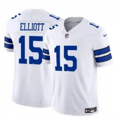 Men Dallas Cowboys 15 Ezekiel Elliott White 2023 F U S E Vapor Untouchable Limited Stitched Football Jersey Men Dallas Cowboys 15 Ezekiel Elliott White 2023 F U S E Vapor Untouchable Limited Stitched Football Jersey