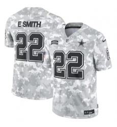 Men Dallas Cowboys 22 Emmitt Smith 2024 Arctic Camo Salute To Service Limited Stitched Football Jersey Men Dallas Cowboys 22 Emmitt Smith 2024 Arctic Camo Salute To Service Limited Stitched Football Jersey