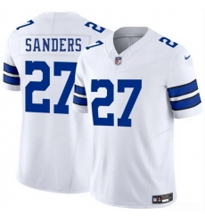 Men Dallas Cowboys 27 Miles Sanders White 2025 F U S E Vapor Untouchable Limited Stitched Football Jersey Men Dallas Cowboys 27 Miles Sanders White 2025 F U S E Vapor Untouchable Limited Stitched Football Jersey