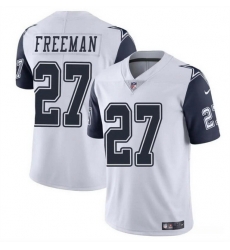 Men Dallas Cowboys 27 Royce Freeman White Color Rush Limited Stitched Football Jersey Men Dallas Cowboys 27 Royce Freeman White Color Rush Limited Stitched Football Jersey
