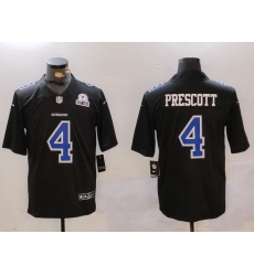 Men Dallas Cowboys 4 Dak Prescott Black Throwback With 1960 Patch Vapor Untouchable Limited Stitched Football Jersey Men Dallas Cowboys 4 Dak Prescott Black Throwback With 1960 Patch Vapor Untouchable Limited Stitched Football Jersey