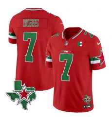 Men Dallas Cowboys 7 Trevon Diggs 2024 Mexico Red F U S E Stitched Football Jersey Men Dallas Cowboys 7 Trevon Diggs 2024 Mexico Red F U S E Stitched Football Jersey