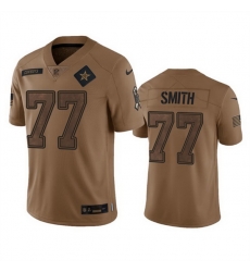 Men Dallas Cowboys 77 Tyron Smith 2023 Brown Salute To Service Limited Stitched Football Jersey Men Dallas Cowboys 77 Tyron Smith 2023 Brown Salute To Service Limited Stitched Football Jersey