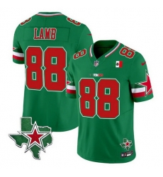 Men Dallas Cowboys 88 CeeDee Lamb 2024 Mexico Green F U S E Stitched Football Jersey Men Dallas Cowboys 88 CeeDee Lamb 2024 Mexico Green F U S E Stitched Football Jersey