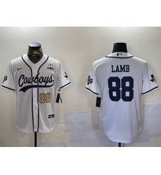 Men Dallas Cowboys 88 CeeDee Lamb White 2022 Olive Salute To Service Cool Base Stitched Baseball Jersey 2 Men Dallas Cowboys 88 CeeDee Lamb White 2022 Olive Salute To Service Cool Base Stitched Baseball Jersey 2