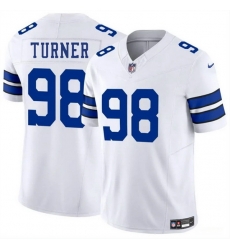 Men Dallas Cowboys 98 Payton Turner White 2025 F U S E Vapor Untouchable Limited Stitched Football Jersey Men Dallas Cowboys 98 Payton Turner White 2025 F U S E Vapor Untouchable Limited Stitched Football Jersey