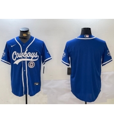 Men Dallas Cowboys Blank Royal With Patch Cool Base Stitched Baseball Jersey 3 Men Dallas Cowboys Blank Royal With Patch Cool Base Stitched Baseball Jersey 3
