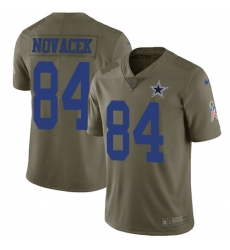 Men Nike Cowboys #84 Jay Novacek Olive Stitched NFL Limited 2017 Salute To Service Jersey Men Nike Cowboys #84 Jay Novacek Olive Stitched NFL Limited 2017 Salute To Service Jersey