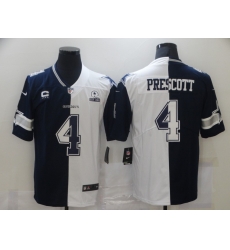 Men Nike Cowboys Dak Prescott 4 Blue White Split Stitched With Established In 1960 Patch NFL Vapor Untouchable Limited Jersey Men Nike Cowboys Dak Prescott 4 Blue White Split Stitched With Established In 1960 Patch NFL Vapor Untouchable Limited Jersey