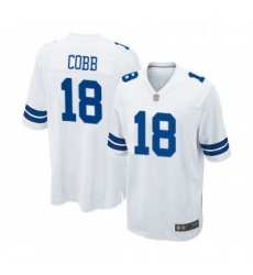 Mens Dallas Cowboys 18 Randall Cobb Game White Football Jerseyy Mens Dallas Cowboys 18 Randall Cobb Game White Football Jerseyy