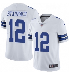 Mens Nike Dallas Cowboys 12 Roger Staubach White Vapor Untouchable Limited Player NFL Jersey Mens Nike Dallas Cowboys 12 Roger Staubach White Vapor Untouchable Limited Player NFL Jersey