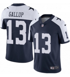Mens Nike Dallas Cowboys 13 Michael Gallup Navy Blue Throwback Alternate Vapor Untouchable Limited Player NFL Jersey Mens Nike Dallas Cowboys 13 Michael Gallup Navy Blue Throwback Alternate Vapor Untouchable Limited Player NFL Jersey