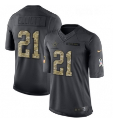 Mens Nike Dallas Cowboys 21 Ezekiel Elliott Limited Black 2016 Salute to Service NFL Jersey Mens Nike Dallas Cowboys 21 Ezekiel Elliott Limited Black 2016 Salute to Service NFL Jersey