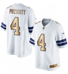 Mens Nike Dallas Cowboys 4 Dak Prescott Limited WhiteGold NFL Jersey Mens Nike Dallas Cowboys 4 Dak Prescott Limited WhiteGold NFL Jersey