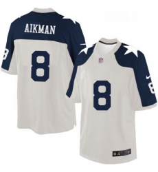 Mens Nike Dallas Cowboys 8 Troy Aikman Limited White Throwback Alternate NFL Jersey Mens Nike Dallas Cowboys 8 Troy Aikman Limited White Throwback Alternate NFL Jersey