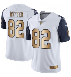 Mens Nike Dallas Cowboys 82 Jason Witten Limited WhiteGold Rush NFL Jersey Mens Nike Dallas Cowboys 82 Jason Witten Limited WhiteGold Rush NFL Jersey