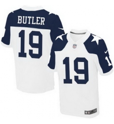 Nike Cowboys #19 Brice Butler White Thanksgiving Throwback Mens Stitched NFL Elite Jersey Nike Cowboys #19 Brice Butler White Thanksgiving Throwback Mens Stitched NFL Elite Jersey