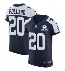 Nike Cowboys 20 Tony Pollard Navy Blue Thanksgiving Men Stitched With Established In 1960 Patch NFL Vapor Untouchable Throwback Elite Jersey Nike Cowboys 20 Tony Pollard Navy Blue Thanksgiving Men Stitched With Established In 1960 Patch NFL Vapor Untouchable Throwback Elite Jersey