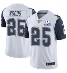 Nike Cowboys 25 Xavier Woods White Men Stitched With Established In 1960 Patch NFL Limited Rush Jersey Nike Cowboys 25 Xavier Woods White Men Stitched With Established In 1960 Patch NFL Limited Rush Jersey