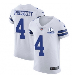 Nike Cowboys 4 Dak Prescott White Men Stitched With Established In 1960 Patch NFL New Elite Jersey Nike Cowboys 4 Dak Prescott White Men Stitched With Established In 1960 Patch NFL New Elite Jersey